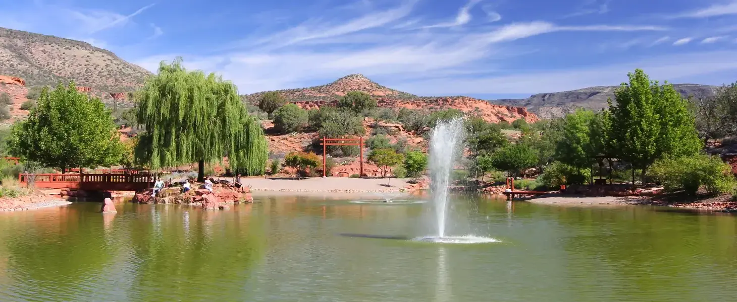 SM-contact-us-01-01_1460 Sedona Mago Retreat contact location featuring a peaceful lake and natural landscape
